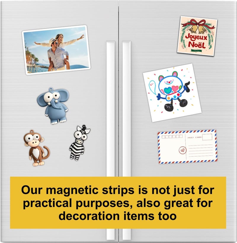 STTMGN Magnetic Tape with 3M Strong Adhesive Backing,2x4" 10PCS,Flexible Self Adhesive Magnets, Flat Sticky Magnet Tape Strips,Available for Craft,DIY Projects,Kitchen,Whiteboard etc - Image 5